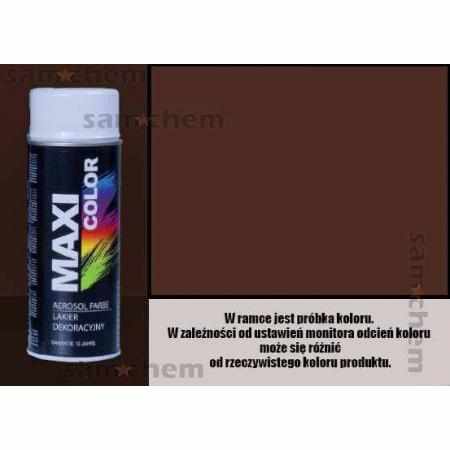 SAMCHEM Farba SPRAY RAL: 8016 BRĄZ POŁYSK Maxi Color 400ML maxi color Farby w sprayu Farba SPRAY RAL: 8016 BRĄZ POŁYSK Maxi 
