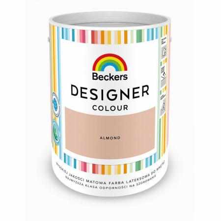 SAMCHEM Beckers DESIGNER ALMOND 5L Beckers Farby Beckers DESIGNER ALMOND 5L - lateksowa dobrze zmywalna farba o matowym wyko