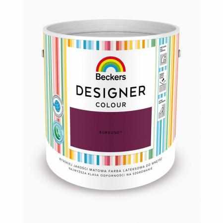 SAMCHEM Beckers DESIGNER BURGUNDY 2.5L Beckers Farby Beckers DESIGNER BURGUNDY 2.5L - lateksowa dobrze zmywalna farba o mato