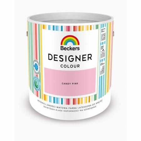 SAMCHEM Beckers DESIGNER CANDY PINK 2.5L Beckers Farby Beckers DESIGNER CANDY PINK 2.5L - lateksowa dobrze zmywalna farba o 