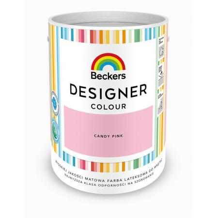 SAMCHEM Beckers DESIGNER CANDY PINK 5L Beckers Farby Beckers DESIGNER CANDY PINK 5L - lateksowa dobrze zmywalna farba o mato