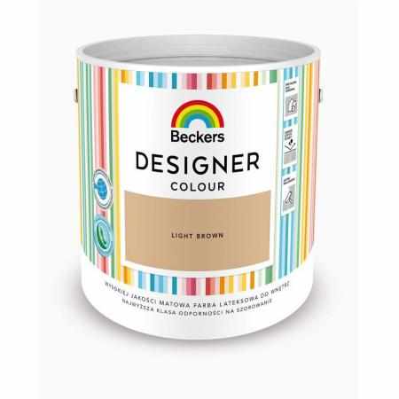SAMCHEM Beckers DESIGNER LIGHT BROWN 2.5L Beckers Farby Beckers DESIGNER LIGHT BROWN 2.5L - lateksowa dobrze zmywalna farba 