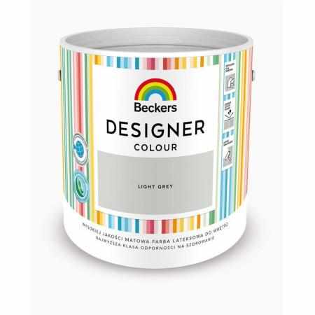 SAMCHEM Beckers DESIGNER LIGHT GREY 2.5L Beckers Farby Beckers DESIGNER LIGHT GREY 2.5L - lateksowa dobrze zmywalna farba o 
