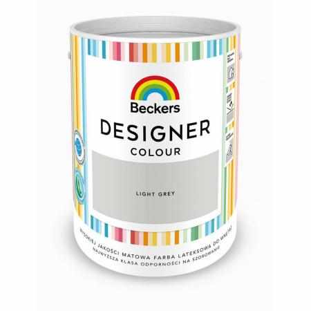 SAMCHEM Beckers DESIGNER LIGHT GREY 5L Beckers Farby Beckers DESIGNER LIGHT GREY 5L - lateksowa dobrze zmywalna farba o mato
