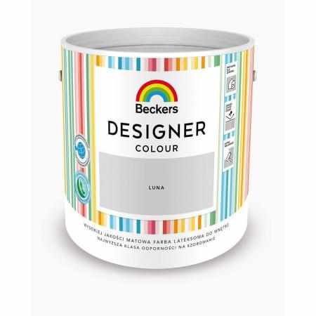 SAMCHEM Beckers DESIGNER LUNA 2.5L Beckers Farby Beckers DESIGNER LUNA 2.5L - lateksowa dobrze zmywalna farba o matowym wyko