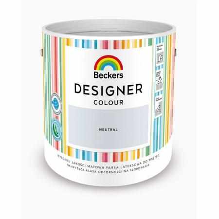 SAMCHEM Beckers DESIGNER NEUTRAL 2.5L Beckers Farby Beckers DESIGNER NEUTRAL 2.5L - lateksowa dobrze zmywalna farba o matowy