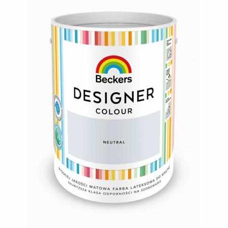SAMCHEM Beckers DESIGNER NEUTRAL 5L Beckers Farby Beckers DESIGNER NEUTRAL 5L - lateksowa dobrze zmywalna farba o matowym wy