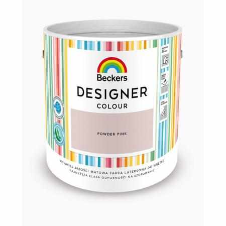 SAMCHEM Beckers DESIGNER POWDER PINK 2.5L Beckers Farby Beckers DESIGNER POWDER PINK 2.5L - lateksowa dobrze zmywalna farba 