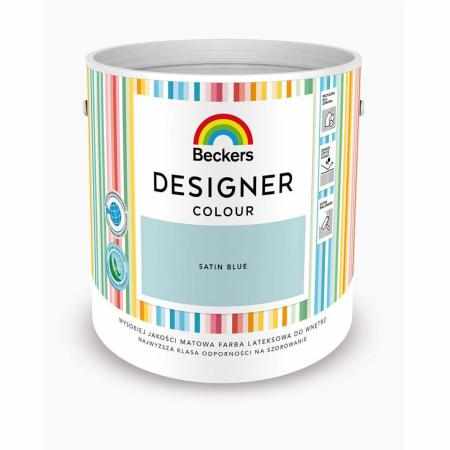 SAMCHEM Beckers DESIGNER SATIN BLUE 2.5L Beckers Farby Beckers DESIGNER SATIN BLUE 2.5L - lateksowa dobrze zmywalna farba o 