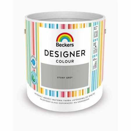 SAMCHEM Beckers DESIGNER STONY GREY 2.5L Beckers Farby Beckers DESIGNER STONY GREY 2.5L - lateksowa dobrze zmywalna farba o 