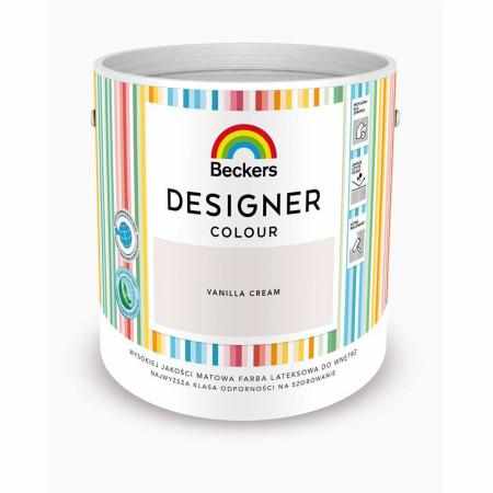 SAMCHEM Beckers DESIGNER VANILLA CREAM 2.5L Beckers Farby Beckers DESIGNER VANILLA CREAM 2.5L - lateksowa dobrze zmywalna fa