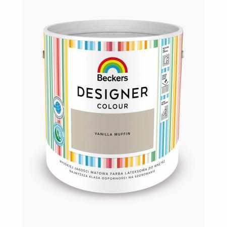SAMCHEM Beckers DESIGNER VANILLA MUFFIN 2.5L Beckers Farby Beckers DESIGNER VANILLA MUFFIN 2.5L - lateksowa dobrze zmywalna 