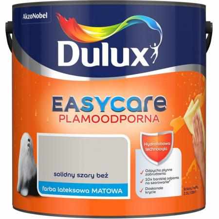 SAMCHEM SOLIDNY SZARY BEŻ 2.5L DULUX EASYCARE DULUX Farby SOLIDNY SZARY BEŻ 2.5L DULUX EASYCARE Wydajność: 14 m2/LCzas schni