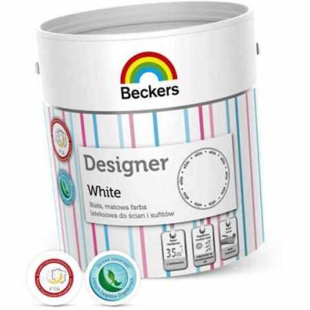 SAMCHEM Farba do ścian i sufitów DESIGNER WHITE 2,5L Beckers Farby Farba do ścian i sufitów DESIGNER WHITE 2,5L SAMCHEM Farba do ścian i sufitów DESIGNER WHITE 2,5L Beckers Farby Farba do ścian i sufitów DESIGNER WHITE 2,5L
