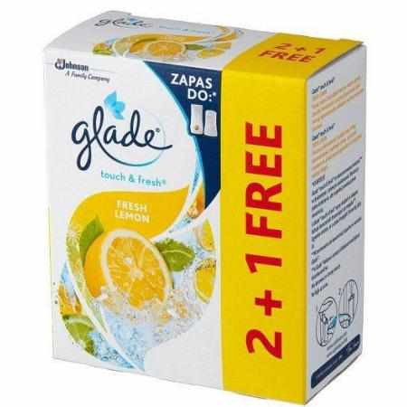 SAMCHEM Glade Touch & Fresh Fresh Lemon Zapas do odświeżacza powietrza 3 x 10 ml GLADE Strona główna Glade Wkład do odświeża