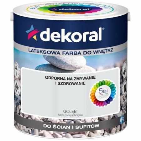 SAMCHEM AKRYLIT W GOŁĘBI 5L DEKORAL Farby AKRYLIT W / MOC KOLORU GOŁĘBI 5LW 2021 roku seria kolorowych farb Akrylit W przech