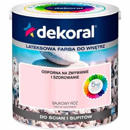 SAMCHEM AKRYLIT W BAJKOWY RÓŻ 2.5L DEKORAL Farby AKRYLIT W / MOC KOLORU BAJKOWY RÓŻ 2.5LW 2021 roku seria kolorowych farb Ak
