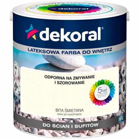 SAMCHEM AKRYLIT W BITA ŚMIETANA 2.5L DEKORAL Farby AKRYLIT W / MOC KOLORU BITA ŚMIETANA 2.5LW 2021 roku seria kolorowych far SAMCHEM AKRYLIT W BITA ŚMIETANA 2.5L DEKORAL Farby AKRYLIT W / MOC KOLORU BITA ŚMIETANA 2.5LW 2021 roku seria kolorowych far
