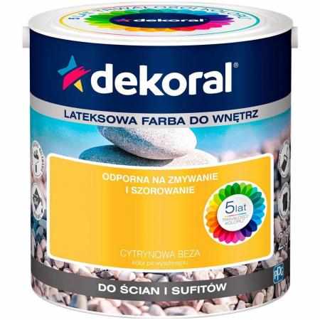 SAMCHEM AKRYLIT W CYTRYNOWA BEZA 2.5L DEKORAL Farby AKRYLIT W / MOC KOLORU CYTRYNOWA BEZA 2.5LW 2021 roku seria kolorowych f