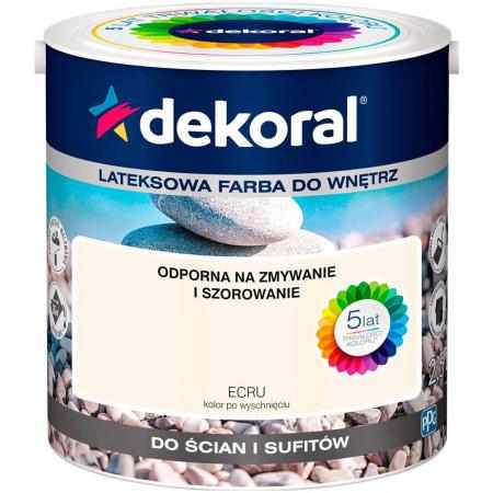 SAMCHEM AKRYLIT W ECRU 2.5L DEKORAL Farby AKRYLIT W / MOC KOLORU ECRU 2.5LW 2021 roku seria kolorowych farb Akrylit W przech