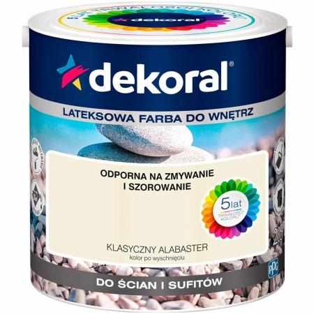 SAMCHEM AKRYLIT W KLASYCZNY ALABASTER 2.5L DEKORAL Farby AKRYLIT W / MOC KOLORU KLASYCZNY ALABASTER 2.5LW 2021 roku seria ko