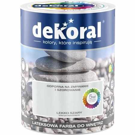 SAMCHEM AKRYLIT W LEKKO SZARY 5L DEKORAL Farby AKRYLIT W / MOC KOLORU LEKKO SZARY 5LW 2021 roku seria kolorowych farb Akryli