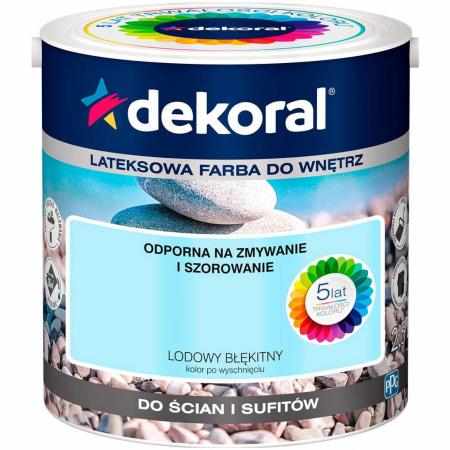 SAMCHEM AKRYLIT W LODOWY BŁĘKIT 2.5L DEKORAL Farby AKRYLIT W / MOC KOLORU LODOWY BŁĘKIT 2.5LW 2021 roku seria kolorowych far