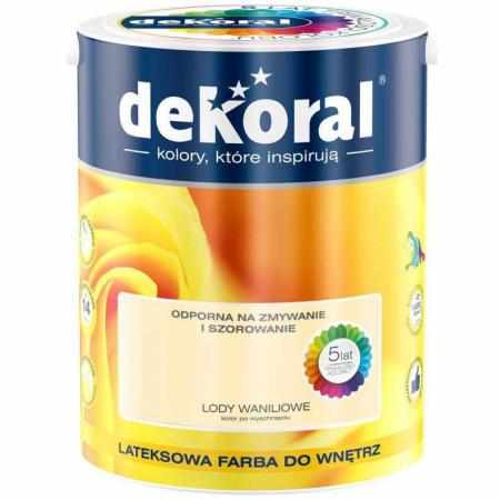 SAMCHEM AKRYLIT W LODY WANILIOWE 5L DEKORAL Farby AKRYLIT W / MOC KOLORU LODY WANILIOWE 5LW 2021 roku seria kolorowych farb 