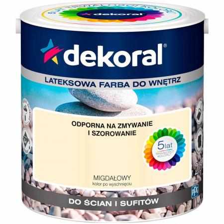 SAMCHEM AKRYLIT W MIGDAŁOWY 2.5L DEKORAL Farby AKRYLIT W / MOC KOLORU MIGDAŁOWY 2.5LW 2021 roku seria kolorowych farb Akryli