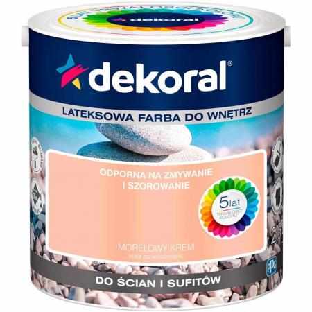 SAMCHEM AKRYLIT W MORELOWY KREM 2.5L DEKORAL Farby AKRYLIT W / MOC KOLORU MORELOWY KREM 2.5LW 2021 roku seria kolorowych far