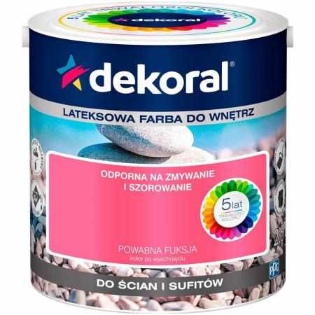 SAMCHEM AKRYLIT W POWABNA FUKSJA 2.5L DEKORAL Farby AKRYLIT W / MOC KOLORU POWABNA FUKSJA 2.5LW 2021 roku seria kolorowych f