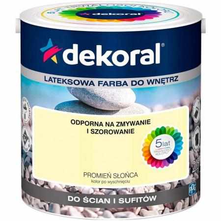 SAMCHEM AKRYLIT W PROMIEŃ SŁOŃCA 2.5L DEKORAL Farby AKRYLIT W / MOC KOLORU PROMIEŃ SŁOŃCA 2.5LW 2021 roku seria kolorowych f