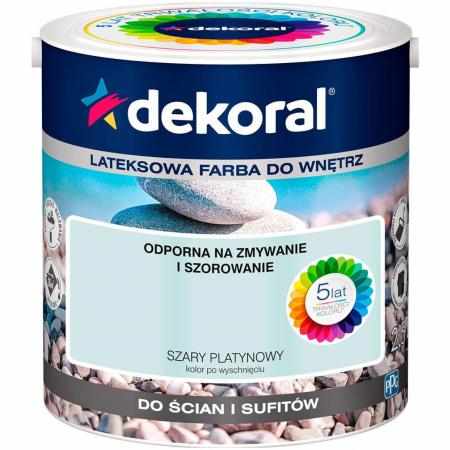SAMCHEM AKRYLIT W SZARY PLATYNOWY 2.5L DEKORAL Farby AKRYLIT W / MOC KOLORU SZARY PLATYNOWY 2.5LW 2021 roku seria kolorowych
