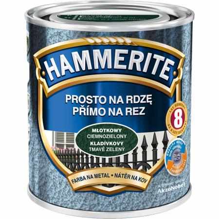 SAMCHEM HAMMERITE 0.7L MŁOTKOWY CIEMNOZIELONY Hammerite Emalie do metalu, drewna i betonu. Emalia antykorozyjna bezpośrednio