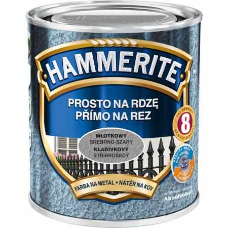 SAMCHEM HAMMERITE 0.7L MŁOTKOWY SREBRNO-SZARY Hammerite Emalie do metalu, drewna i betonu. Emalia antykorozyjna bezpośrednio