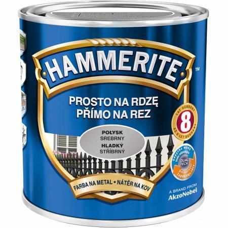 SAMCHEM HAMMERITE 0.7L POŁYSK SREBRNY Hammerite Emalie do metalu, drewna i betonu. Emalia antykorozyjna bezpośrednio na rdzę