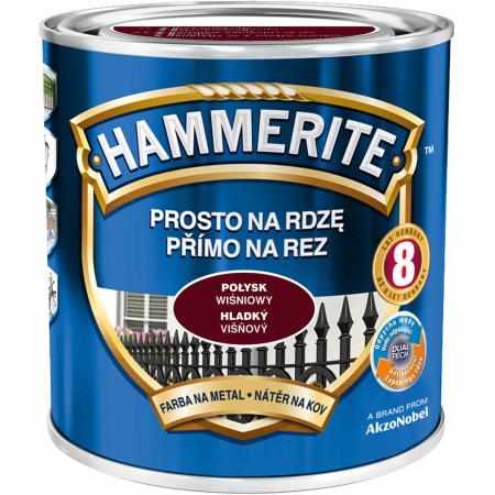 SAMCHEM HAMMERITE 0.7L POŁYSK WIŚNIOWY Hammerite Emalie do metalu, drewna i betonu. Emalia antykorozyjna bezpośrednio na rdz