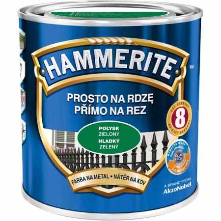 SAMCHEM HAMMERITE 0.7L POŁYSK ZIELONY Hammerite Emalie do metalu, drewna i betonu. Emalia antykorozyjna bezpośrednio na rdzę
