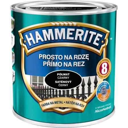 SAMCHEM HAMMERITE 0.7L PÓŁMAT CZARNY Hammerite Emalie do metalu, drewna i betonu. Emalia antykorozyjna bezpośrednio na rdzę: