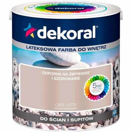 SAMCHEM AKRYLIT W CAFE LATTE 2.5L DEKORAL Farby AKRYLIT W / MOC KOLORU CAFE LATTE 2.5LW 2021 roku seria kolorowych farb Akry