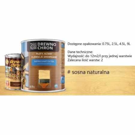SAMCHEM DREWNOCHRON IMPREGNAT EXTRA SOSNA NATURALNA 9L DREWNOCHRON Impregnat do drewna DREWNOCHRON IMPREGNAT DO DREWNA EXTRA