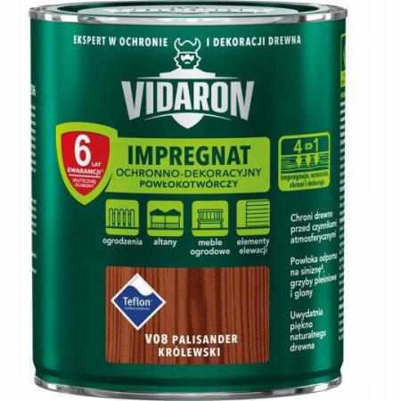 SAMCHEM VIDARON IMPREGNAT PALISANDER KRÓLEWSKI V08 4.5L Vidaron Impregnat do drewna VIDARON IMPREGNAT PALISANDER KRÓLEWSKI V