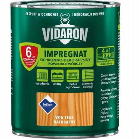 SAMCHEM VIDARON IMPREGNAT TEAK NATURALNY V05 4.5L Vidaron Impregnat do drewna VIDARON IMPREGNAT TEAK NATURALNY V05 4.5L wyda