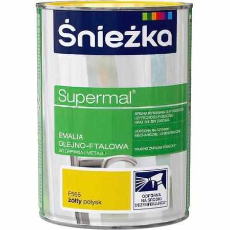 SAMCHEM Farba OLEJNA SUPERMAL ŻÓŁTY 0.8L Śnieżka Emalie do metalu, drewna i betonu. Farba OLEJNA SUPERMAL ŻÓŁTY 0.8L 5903973