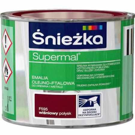 SAMCHEM Farba OLEJNA SUPERMAL WIŚNIOWY 0,2L Śnieżka Emalie do metalu, drewna i betonu. Farba OLEJNA SUPERMAL WIŚNIOWY 0,2L 5