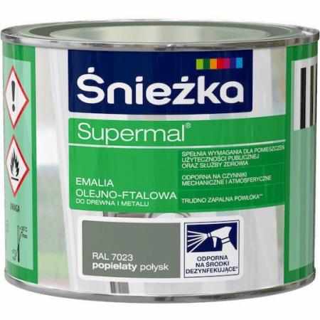 SAMCHEM Farba OLEJNA SUPERMAL POPIELATY 0,2L Śnieżka Emalie do metalu, drewna i betonu. Farba OLEJNA SUPERMAL POPIELATY 0,2L