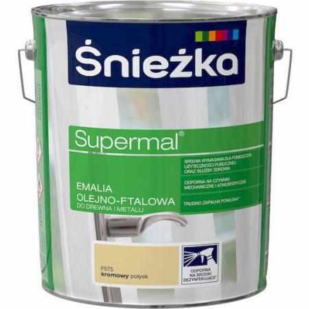 SAMCHEM Farba OLEJNA SUPERMAL Kremowy 10L Śnieżka Emalie do metalu, drewna i betonu. Farba OLEJNA SUPERMAL Kremowy 10L 59039