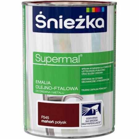 SAMCHEM Farba OLEJNA SUPERMAL MAHOŃ 0.8L Śnieżka Emalie do metalu, drewna i betonu. Farba OLEJNA SUPERMAL MAHOŃ 0.8L 5903973