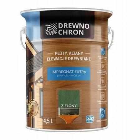 SAMCHEM DREWNOCHRON IMPREGNAT EXTRA ZIELONY 4,5L DREWNOCHRON Impregnat do drewna DREWNOCHRON IMPREGNAT DO DREWNA EXTRA KOLOR