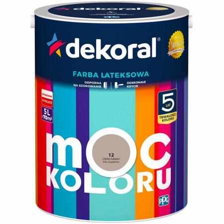 SAMCHEM AKRYLIT W CIEPŁE KAKAO 5L DEKORAL Farby AKRYLIT W / MOC KOLORU CIEPŁE KAKAO 5LW 2021 roku seria kolorowych farb Akry